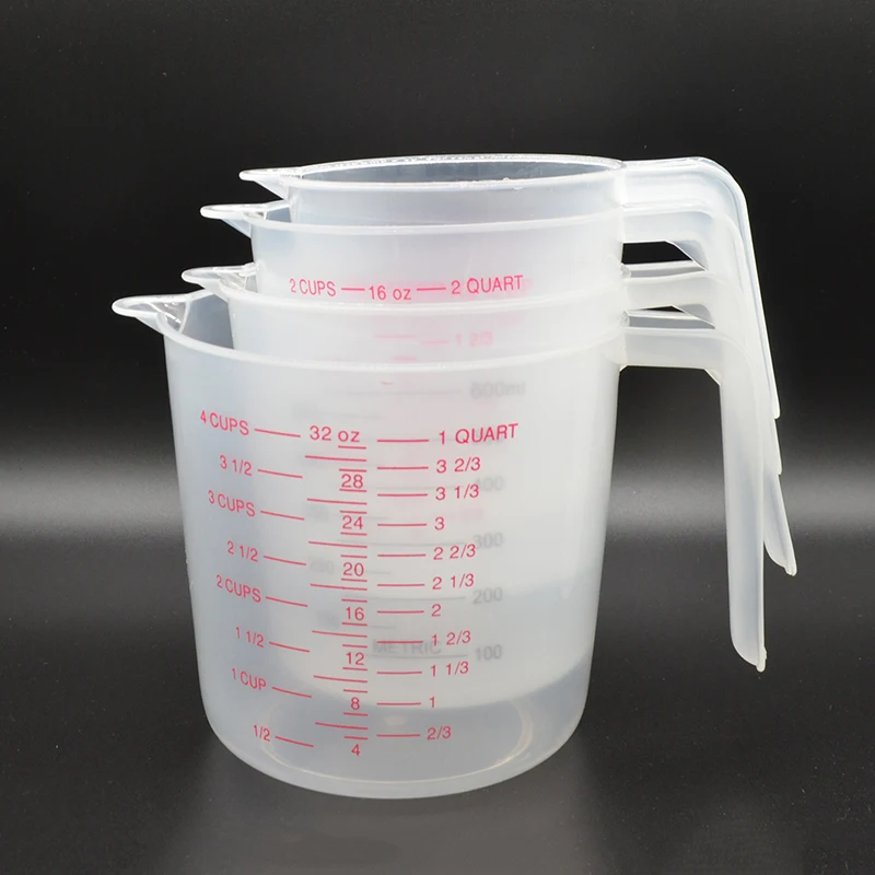 Measuring Large, Plastic Measuring Jug 600ml Large Beaker Measuring Cups  Graduated Jugs Measuring Jars for Cold Water Ice Tea Juice Beer Milk