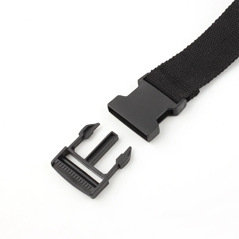 Fashion Black Casual Female Waist Belts Plastic Buckle Solid Color Long Ceinture Femme Fashion Women Plastic Pants Belt Canvas