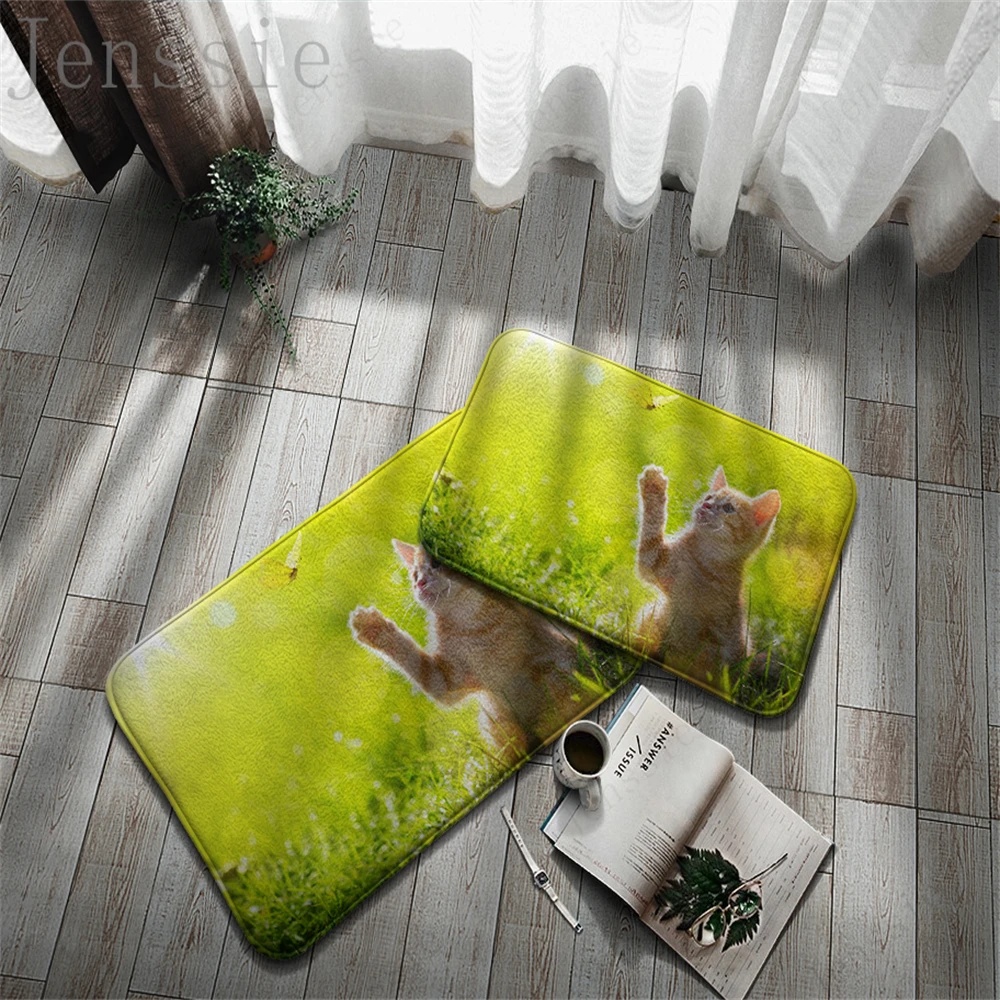 Anti-Skit Doormats Animals Soft Carpet Cat Pet 3D Printing Cute Floor Mat For Home Entrance Porch Kitchen Bedroom Decoration Rug Anti-Skit Doormats Animals Soft Carpet Cat Pet 3D Printing Cute Floor Mat For Home Entrance Porch Kitchen Bedroom Decoration Rug