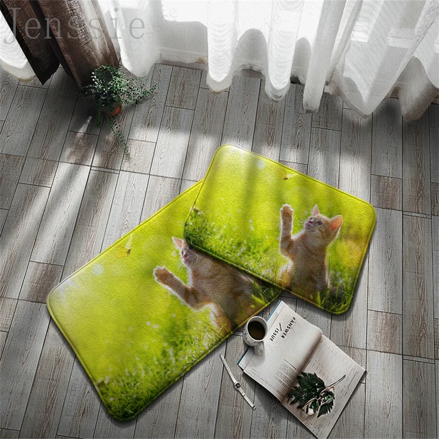 Anti-Skit Doormats Animals Soft Carpet Cat Pet 3D Printing Cute Floor Mat For Home Entrance Porch Kitchen Bedroom Decoration Rug 13