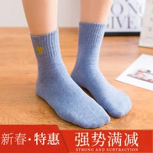 Милые хлопковые носки с вышивкой; носки без пятки; хлопковые носки