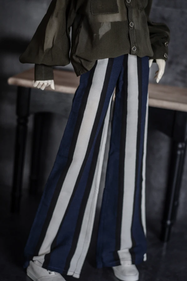 D01-P608 Doll handmade clothes 1/4 1/3 uncle MSD SSDF SD doll Accessories blue and white washed wide-leg pants 1pcs | Игрушки и хобби