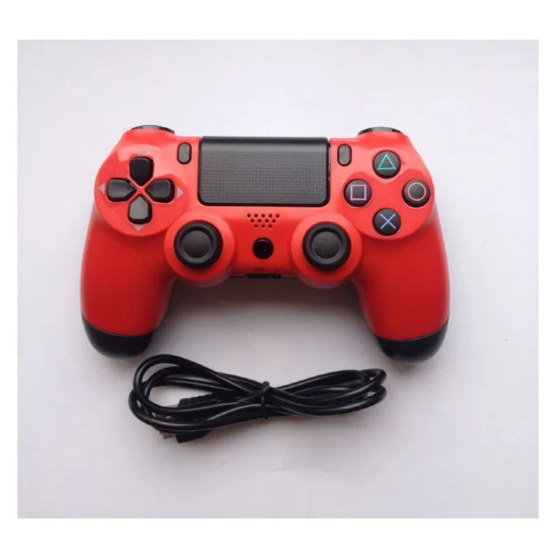 Red Проводной контроллер геймпад для Ps4 игра Шок Джойстик контроллер для Playstation 4 консоль вибрации джойстика с кабелем - Цвет: Red
