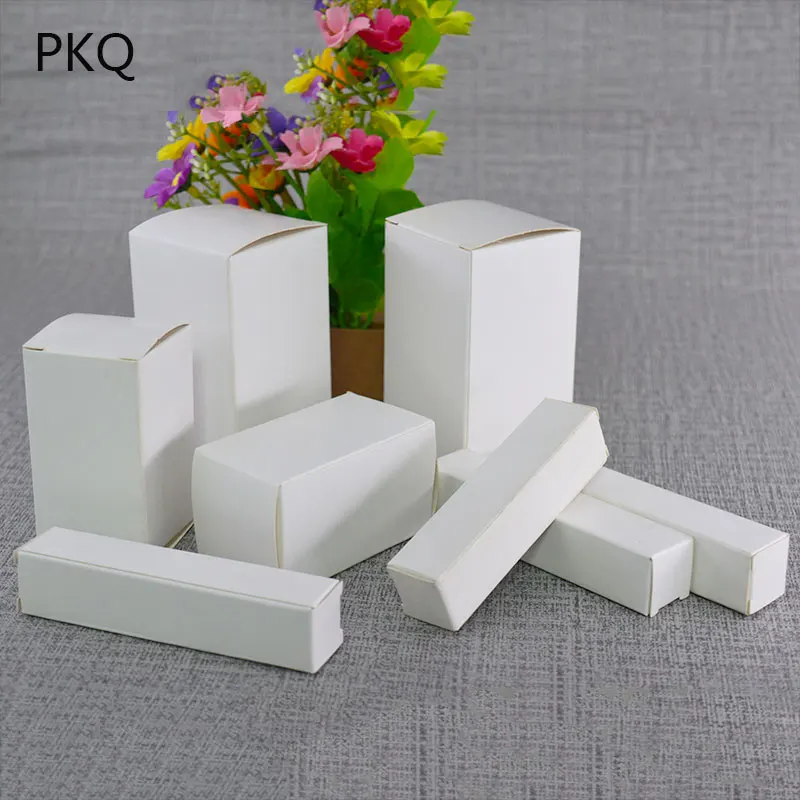

4x4x10.2cm Kraft Paper Boxes Cosmetic lipstick Bottle Packaging Box small Gift packaging Box for Essential oil bottle packaging