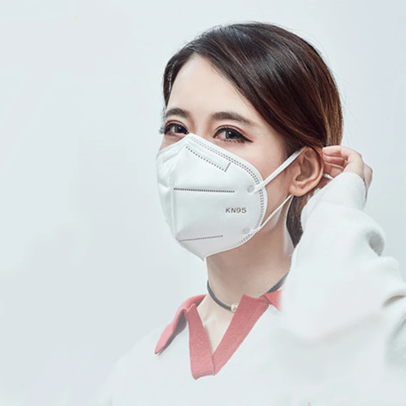 

10pcs KN95 Face Mask 4 Layers Non-woven PM2.5 Anti-fog Strong Protective Mouth Mask Respirator Reusable antibacterial Mask