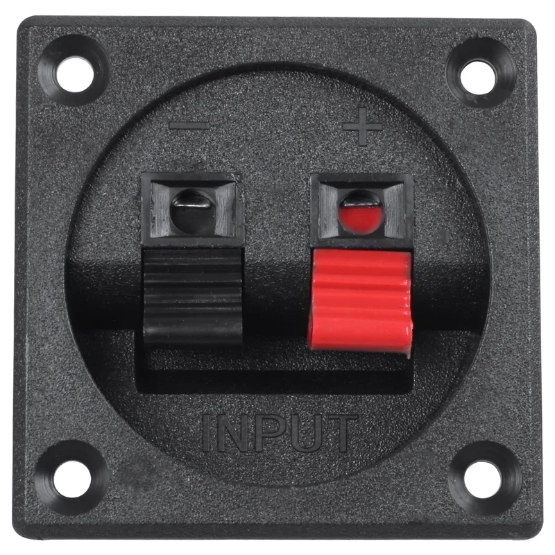 

HTHL-Red Black Push In Type Square Design Speaker Terminal Plate 2Position