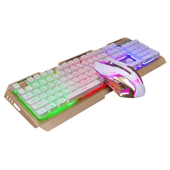 

OMESHIN 104-key USB wired RGB LED backlight mechanical computer lighting keyboard ergonomic design game mechanical keyboard