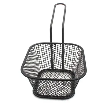 

Home kitchen French Fries Basket Metal Black Spray Paint Small Food Basket Fried Chicken Wings Snack Mesh Sieve Basket 1 Set