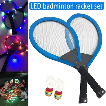 

Family Entertainment Outdoor Night Light Training LED Badminton Racket Sets Sport YA88