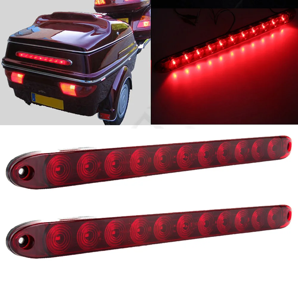 11LED SMD красный прицеп маркер светильник s бар третий фонарь стоп-сигнала высокое крепление хвост грузовых автомобилей прицепы 12V грузовик светильник Системы