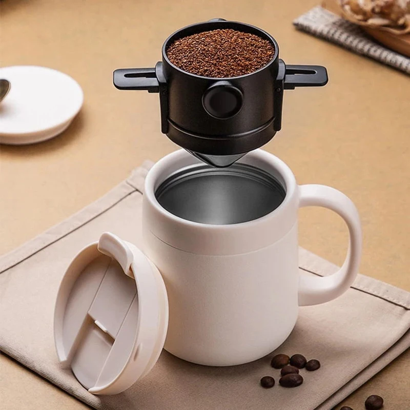 PORTABLE TRAVEL COFFEE Brewer Final press Reusable Coffee Filter Coffee  Makzz $11.42 - PicClick AU