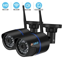 Беспроводная аудио ip-камера besder FHD 1080P onvif iCsee P2P RTSP с функцией обнаружения движения, водонепроницаемая цилиндрическая WiFi камера со слотом для sd-карты