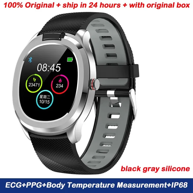 Us 29 83 30 Off Greentiger T01 Ecg Ppg Smart Watch Body Temperature Measurement Heart Rate Monitor Tracker Fitness Tracker Smartwatch Vs F10