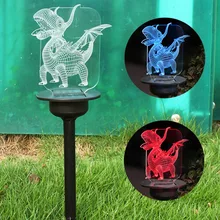 Светодиодный светильник на солнечных батареях прозрачный акриловый наружный садовый газон вдоль дорожки, на участке лампа CLH@ 8