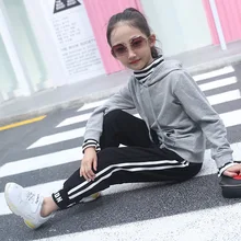 Черные спортивные штаны для мальчиков и девочек; весенняя одежда; Новинка года; стильные детские штаны с буквами в Корейском стиле; повседневные брюки; детская одежда