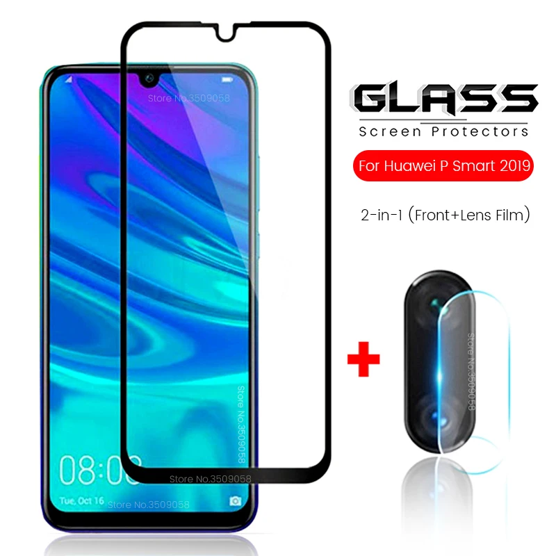

2-in-1 camera protector for huawei p smart 2019 phone screen glasses on hauwei psmart+ psmart 2019 plus pot-lx1 6.21'' lens film