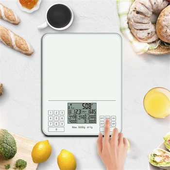 

5kg/1g Kitchen Digital Nutritional Incredient Measuring Scale LCD Screen Electronic Accurate Food Weighing Scale For Diet Health