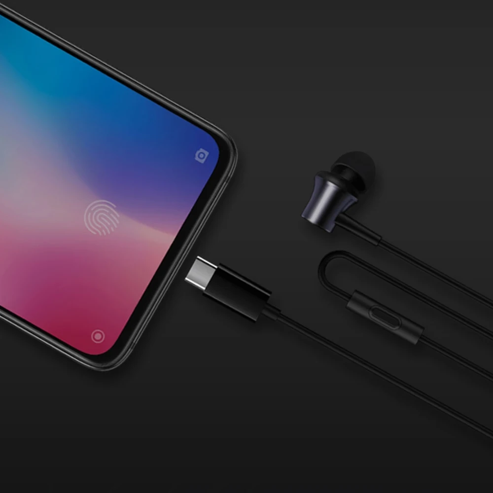 Оригинальные наушники-вкладыши Xiaomi type C Edition mi наушники-вкладыши для samsung Xiao mi huawei наушники с mi c гарнитурой HSEJ04WM