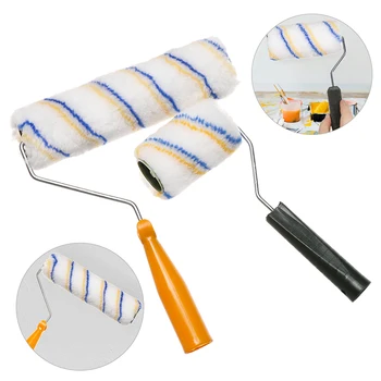 

1PC Practical Multifunctional Roller Brush Plastic Handle Blue Yellow Room Paint Brushes Wall Paint Set Home Decoration Tools