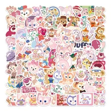 

10/30/50/100pcs Disney Cute LinaBell Duffy Bear Graffiti Stickers Cartoon Decals Kids Toy Scrapbook Diary Laptop Phone Sticker