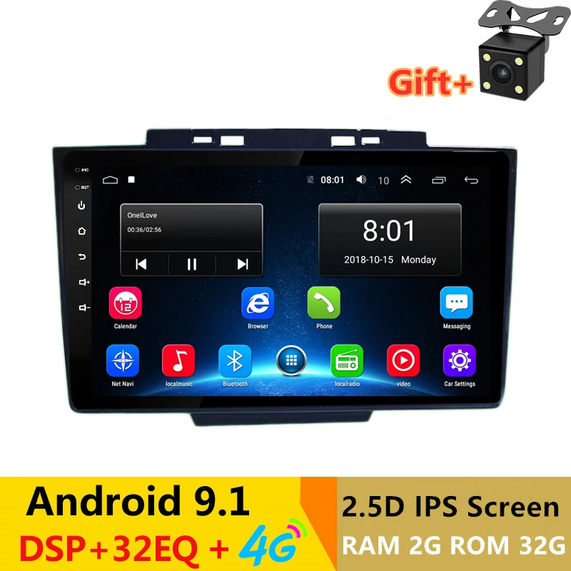 

9" 2.5D IPS android 9.1 car dvd For Greatwall Haval Hover H5 H3 2013 14-2018 radio navigation DSP stereo GPS multimedia player