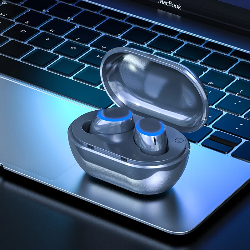 Наушники с Bluetooth последней модели беспроводные наушники 5,0 спортивные наушники игры слушать музыку встроенный микрофон телефонная гарнитура - Цвет: Серый