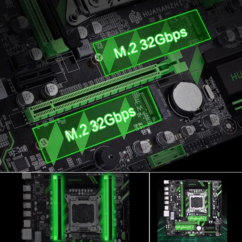 Huananzhi X79 материнская плата X79 LGA2011 ATX SATA3 USB3.0 Dual PCI-E 16X NVME M.2 SSD Поддержка регистровая и ecc-память ram Xeon E5 cpu