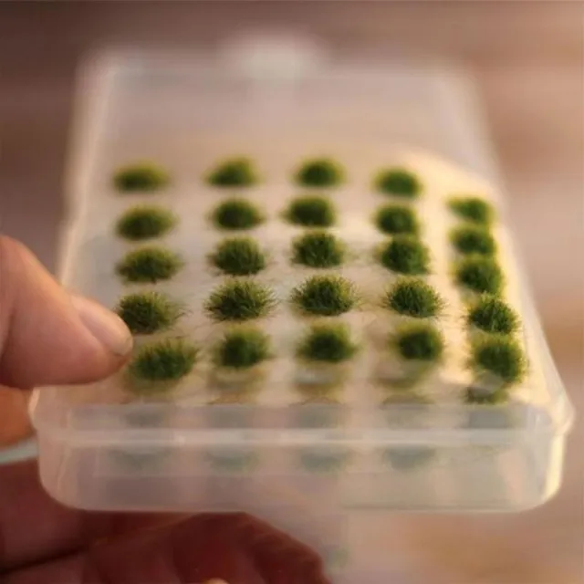 50pcs Construction Scene Material For Train Sand Table With Grass Bushes Architecture Diorama Wire Model Tree Powder 1