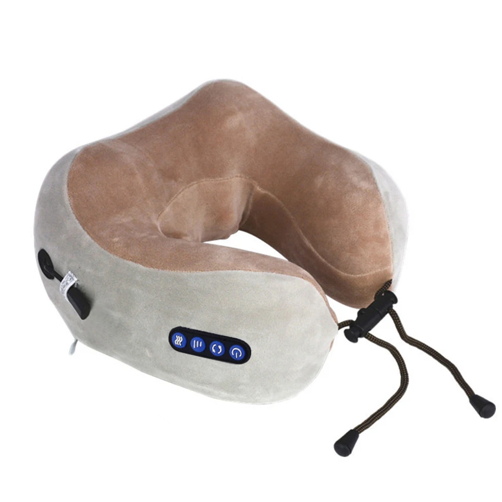 Умная электрическая Беспроводная Массажная подушка для шеи U образной формы