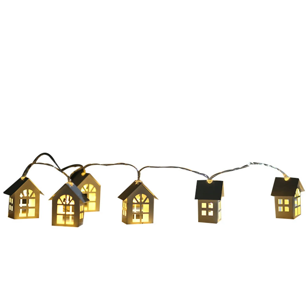 Рождественская гирлянда светодиодный деревянный гирлянда с домиками свет 2 м 10 гирлянда со светодиодными лампочками лампа Свадебные китайские фонарики для вечеринки Новинка лампа