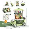 4 IN 1 Holiday Birthday Gift Children Girl Princess Pretend play Simulation Shopmarket hamburge Trolleys supermarket cart toy 1