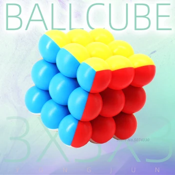 

Ball Cube 3x3x3 Magic Cube 3x3 Speed Yongjun Puzzle 60mm Stickerless Competition Cubes Toys For Children Kids cubo