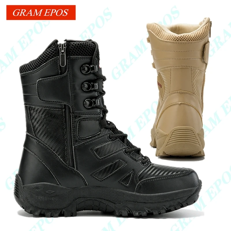 New Military Boots Men Special Force Tactical Desert Combat Snow Shoes Outdoor Male Tracking Mens Tactical Boot Work Shoes Men