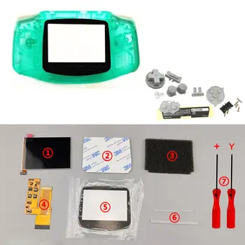 

For GBA Console Housing Backlight LCD V2 Screen 10 Levels High Brightness with pre-cut shell case IPS V2 LCD Screen Kits
