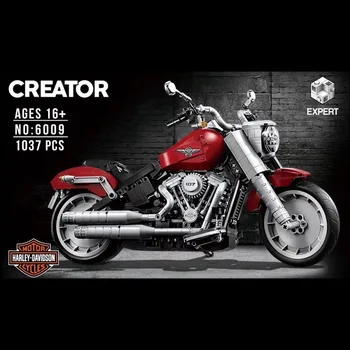 

1037PCS Technic Lepining 10269 Motorcycle Fat Boy blocks Vehicle Set Building Blocks Bricks DIY dropshipping Toys