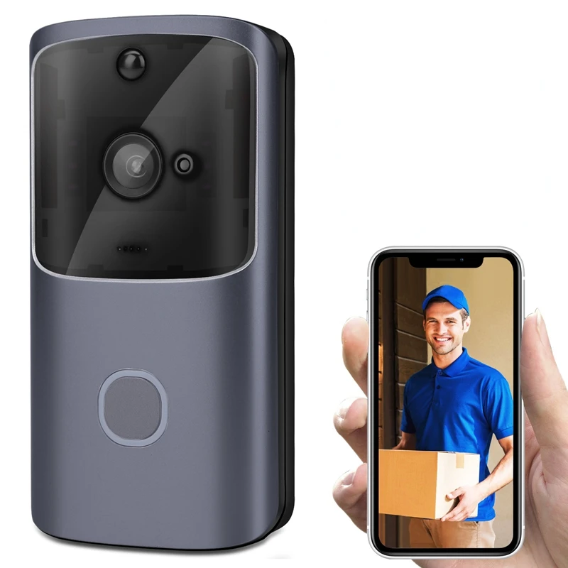 720P Wifi умный беспроводной дверной звонок ночного видения с приложением, умный визуальный домофон, запись удаленного домашнего мониторинга