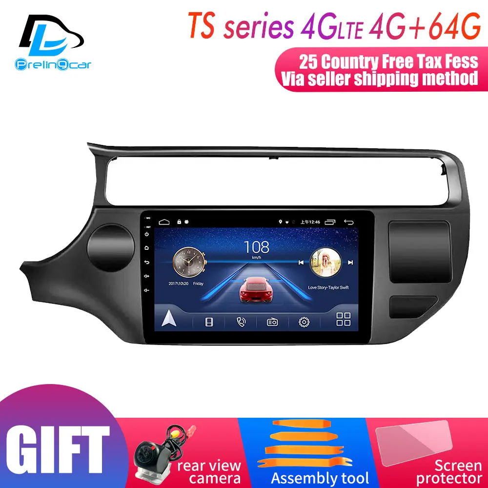Prelingcar Android 9 0 для Kia RIO K3 2011 2012 2014 автомобильное радио мультимедийный видеоплеер GPS