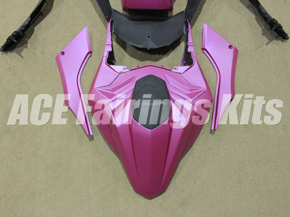 ABS Полный комплект обтекателя Для Kawasaki Ninja300 EX300 300R 2013, 13, 14, 15, 16, 17, Обтекатели+ крышка бака розовый матовый