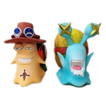 

Anime Cute Monkey D Luffy Phone Insect Portgas D Ace GK Statue PVC Action Figure Collection Model Toy M3002