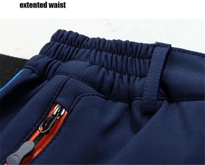 Outdoor Hiking Pants Men Autumn Winter Thicken Fleece Warm Trousers Mens Windbreaker Waterproof Soft Shell Military Cargo Pants pants fashion