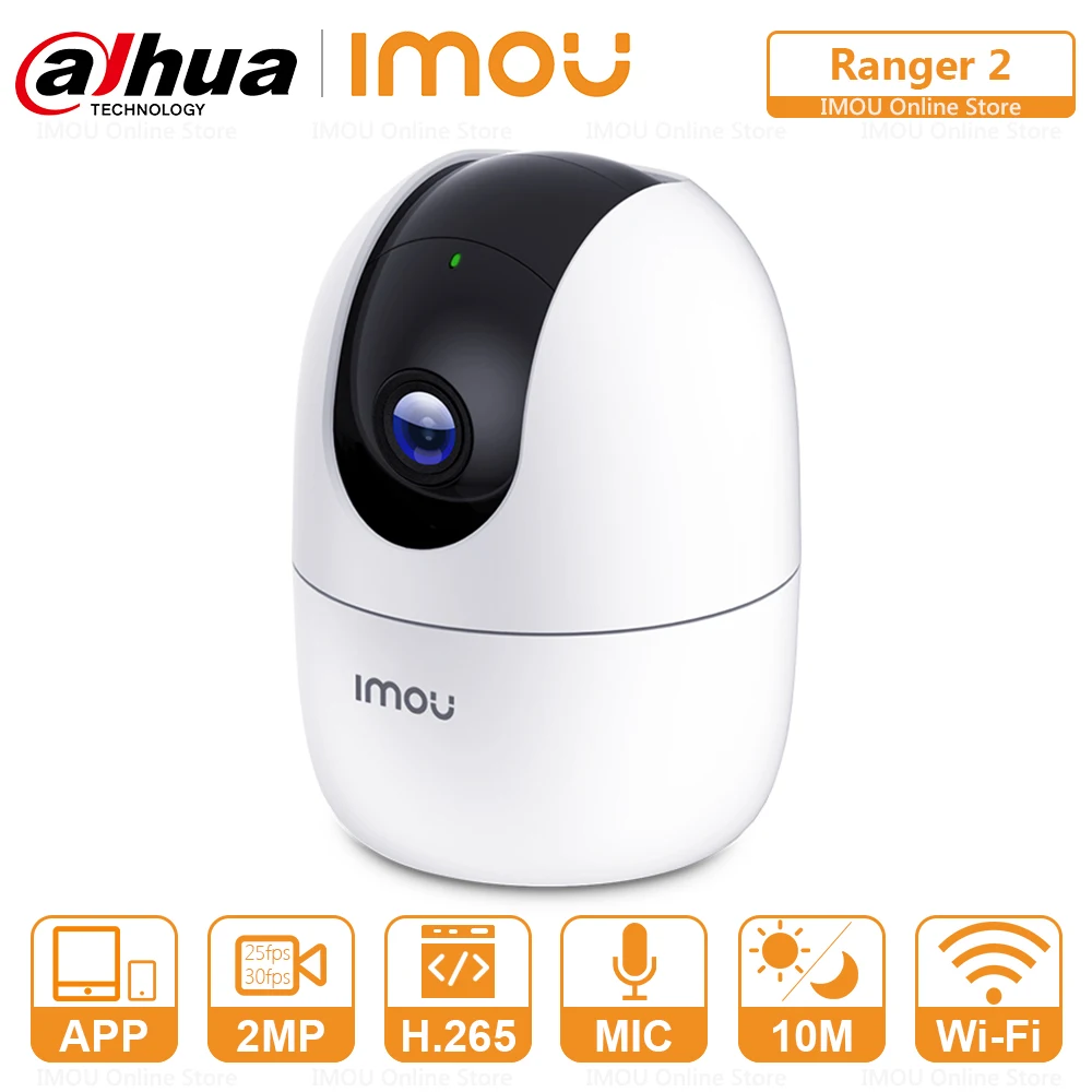 Photo Product Dahua IP Camera Ranger 2 Smart Tracking Pan&Tilt Human Detection and Two-Way Talk Home Security Surveillance Indoor Wifi Camera
