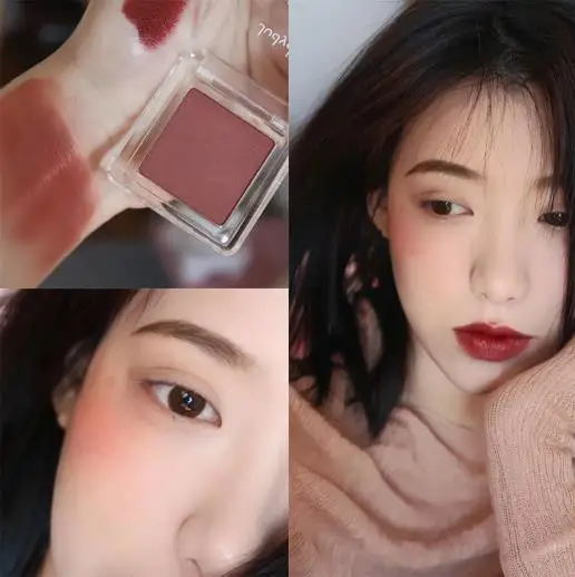 Judydoll Silky Monochrome Blush Nude Makeup Blush Apricot Roasted Milk Tea Natural Brighten Skin Tone Makeup Palette powder blusher blush powder blush plate facial blusher monochrome blush