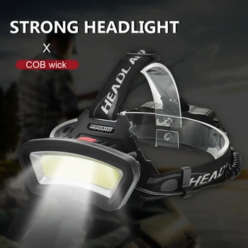 

100000LM Bright LED COB USB Rechargeable Headlamp Flashlight 18650 Camping XPG Headlamp LED Headlight Headlight Torch