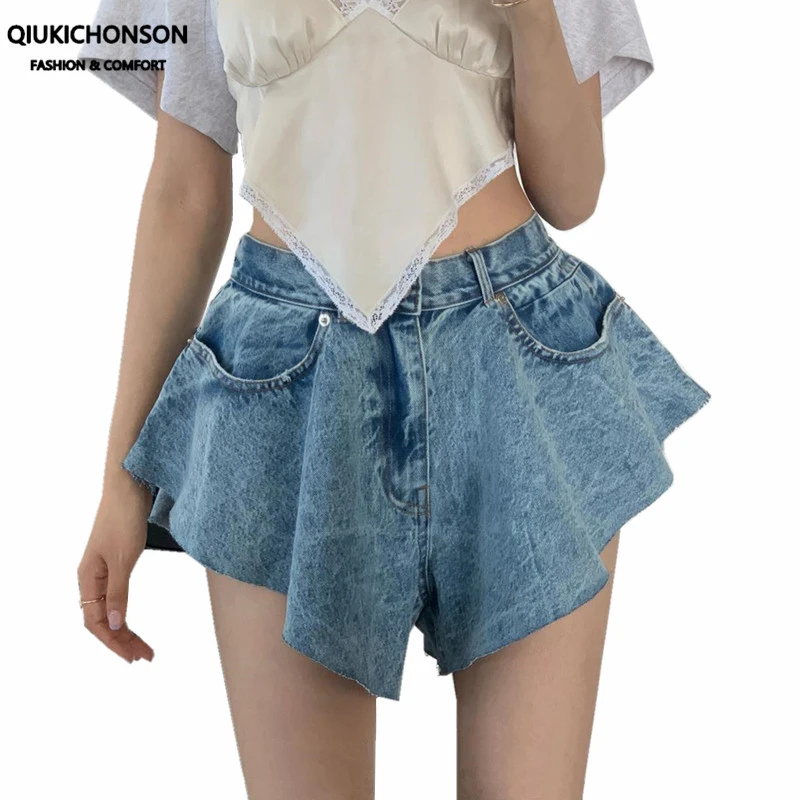 dolphin shorts denim