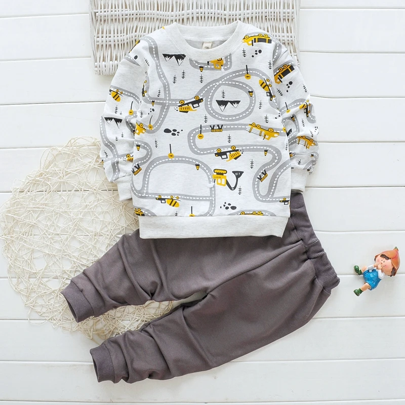 

DAILOU Kids Spring Clothes Set Baby Boy fashion Sweatshirt Tops Pants two piece set children clothes boys roupa menino