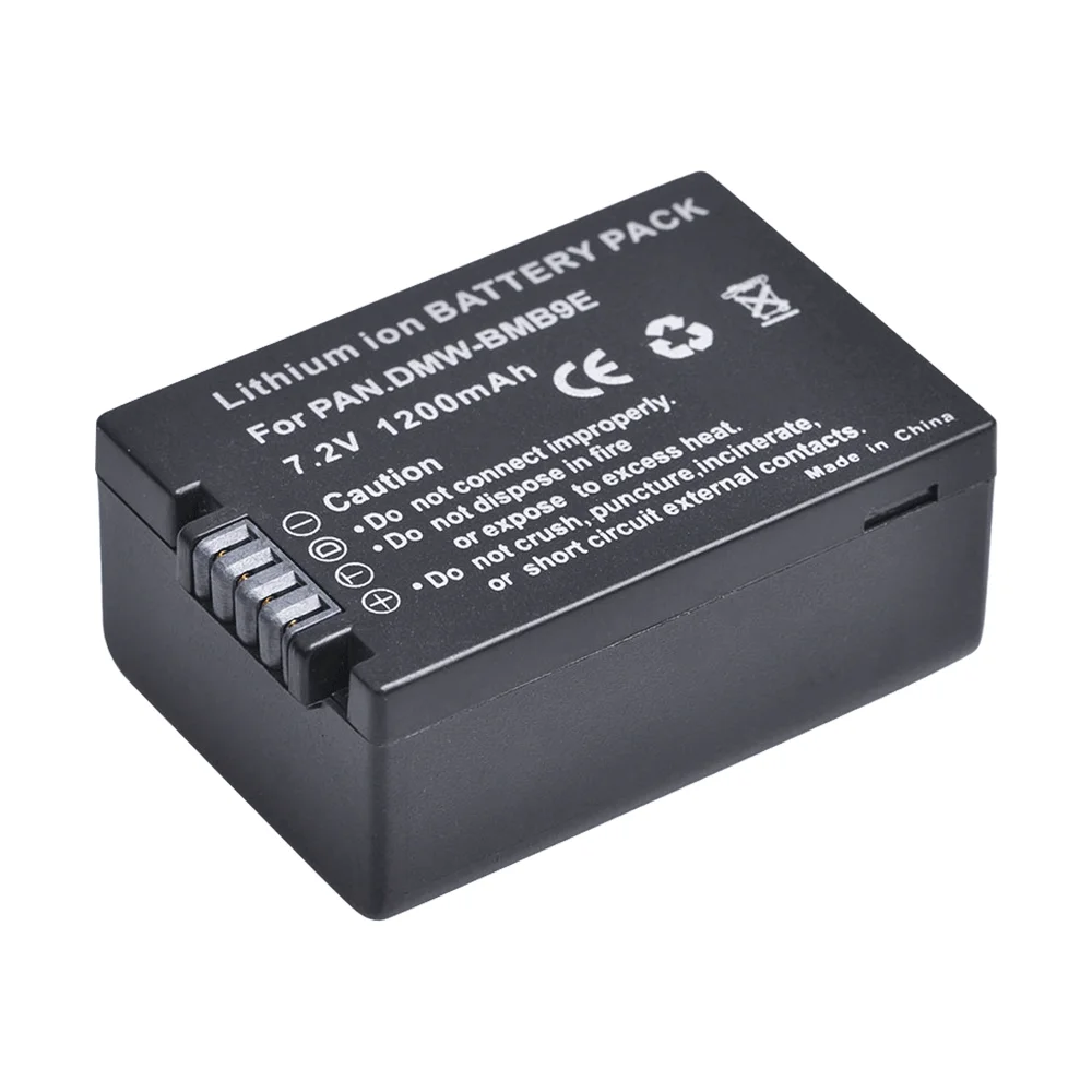 Rechargeable Battery Camera Battery Camera Battery Charger Rechargeable Battery Charger DMW-BMB9 Battery + LED Charger for Panasonic Lumix DC-FZ82 FZ70 FZ60 FZ100 FZ150 FZ40 FZ45 FZ47 FZ48