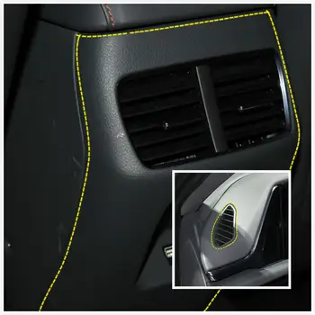 

For Hyundai Sonata 2020 Carbon Style Rear Armrest Box Upper A/C Air Outlet Vent Frame Stickers Cover Trim Car Styling