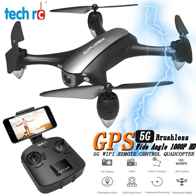 

2K HD Camera GPS FPV Drone with WIFI Brushless RC Quadcopter 200m Helicopter Remote Control Professional Drone