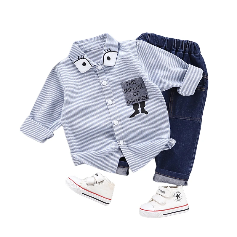 

New Spring Autumn Baby Clothes Suit Children Boys Striped Shirt Pants 2Pcs/sets Toddler Casual Clothing Infant Kids Tracksuits