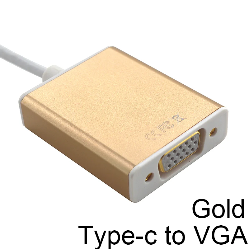 G Type c to VGA High quality USB C 3.1 Adapter Type-c to HDMI VGA Cable Adapter Converter for Apple Macbook XiaoMi Notebook HuaWei MateBook - Цвет: G Type c to VGA